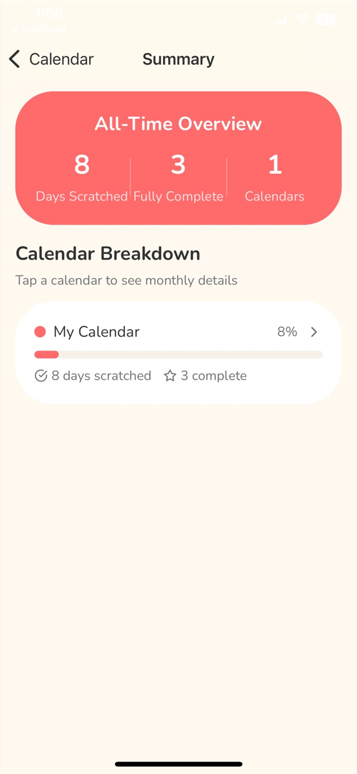 Scratch Calendar