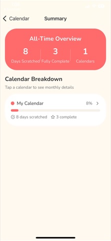 Scratch Calendar screenshot