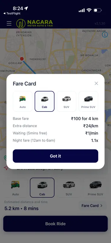 Nagara Meter Auto & Taxi screenshot 3 of 4