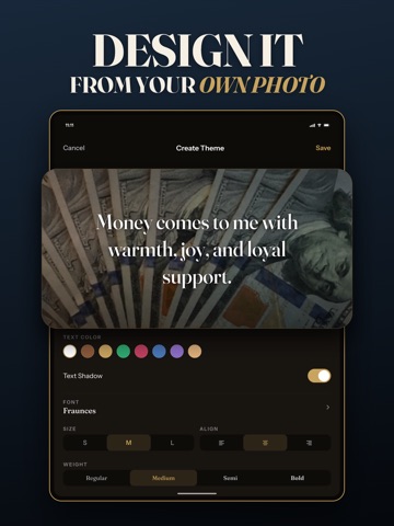 Wealthy: Money Affirmations iPad screenshot