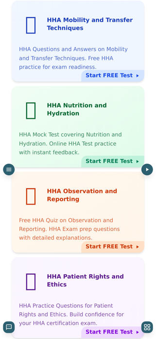 HHA Practice Test Screenshot 1 of 1