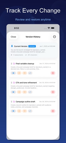 PromptKit - AI Prompt Manager iPhone screenshot