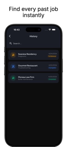 Fixly - Job & Service Tracker iPhone screenshot