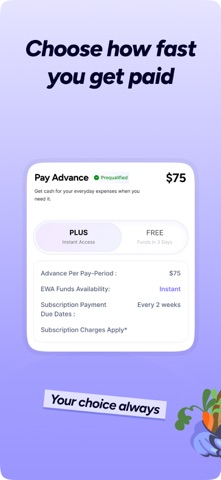 Earnifi: Early Pay. Fast Money iPhone screenshot