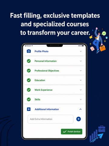 Easy & Fast Resume CV iPad screenshot