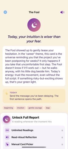TarotLens Card Journal iPhone screenshot