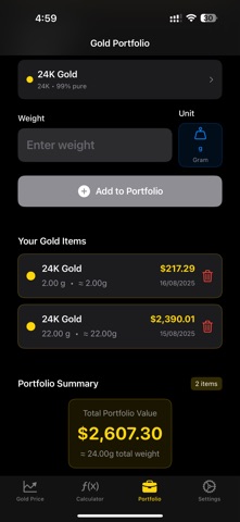 Gold Price Pro iPhone screenshot
