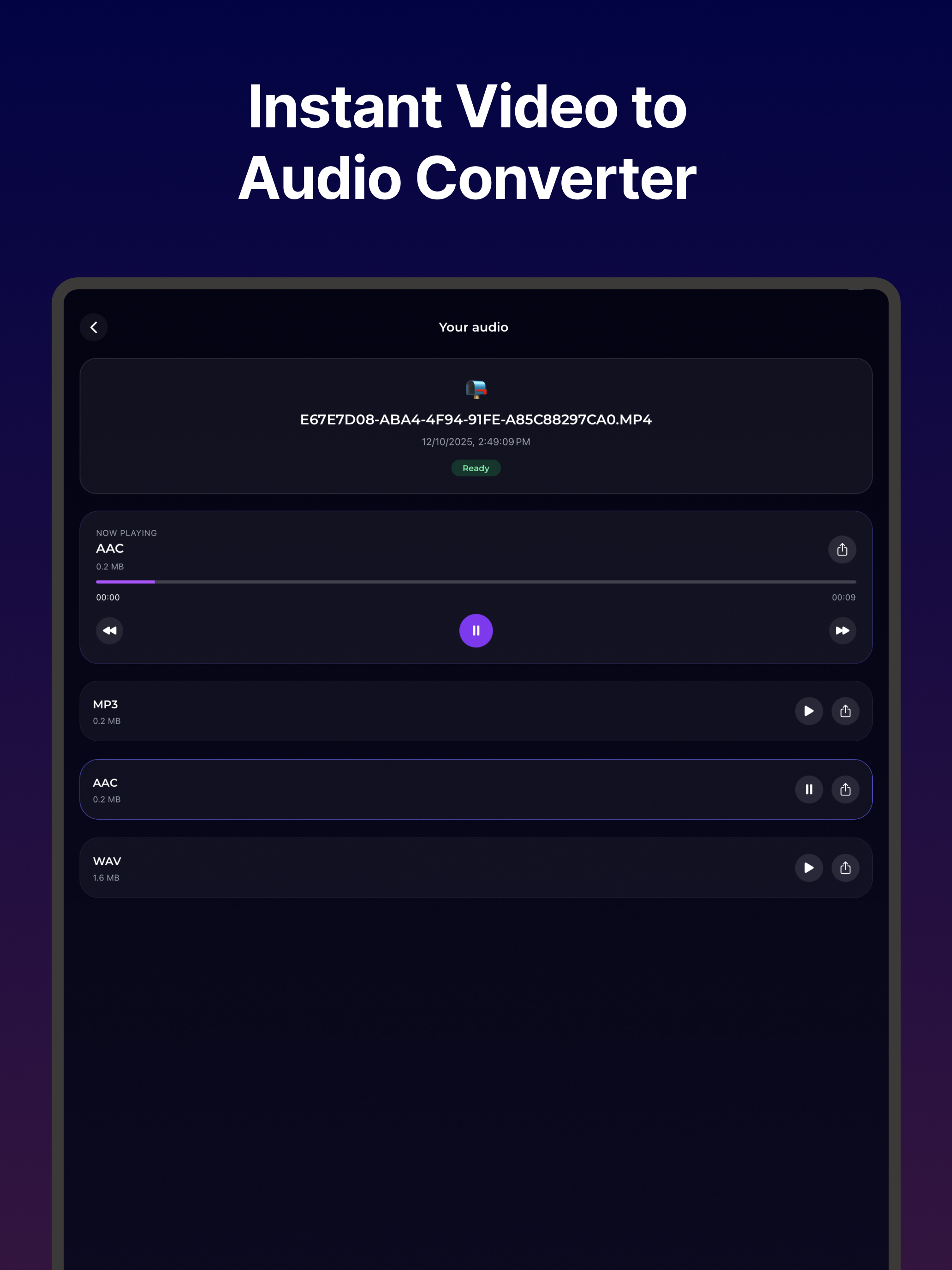 Convert Video to Audio: TheAud