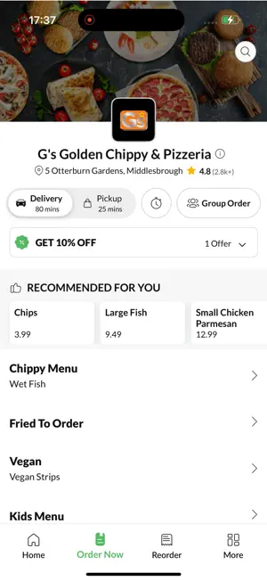 G's Golden Chippy & Pizzeria screenshot 3