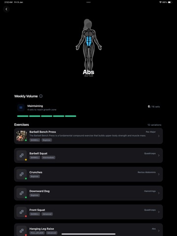 Veins - Workout Tracker & Log iPad screenshot