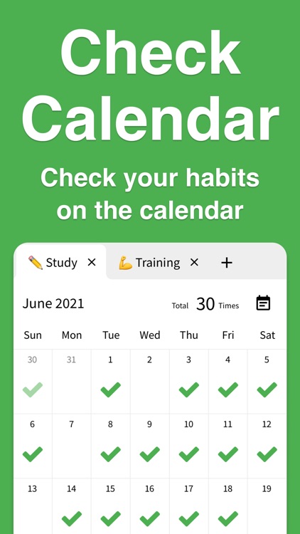 Check Calendar - Habit Tracker