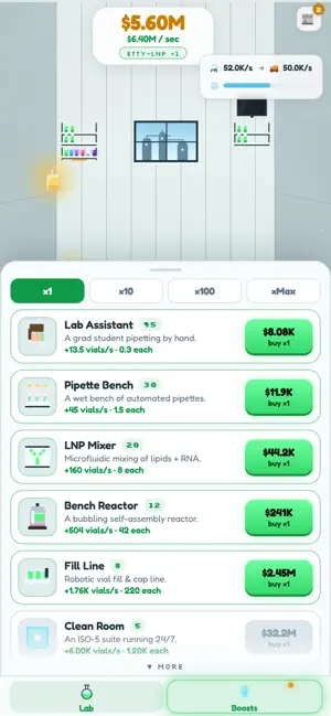 PhdEtty: Idle Vaccine Lab screenshot 1