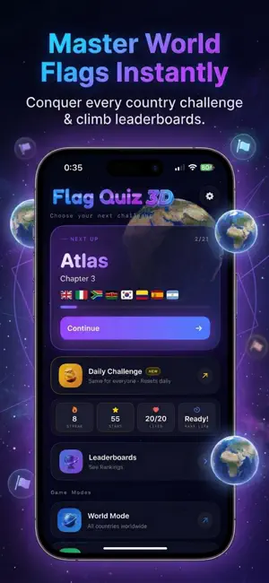 Flag Quiz 3D screenshot 1