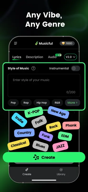 Crear música con IA - Musicful screenshot 2 of 6