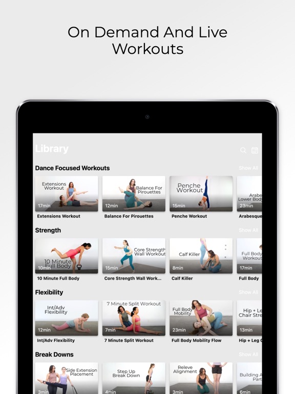 DANCER STRONG™ Programs iPad screenshot 4 - Health & Fitness app