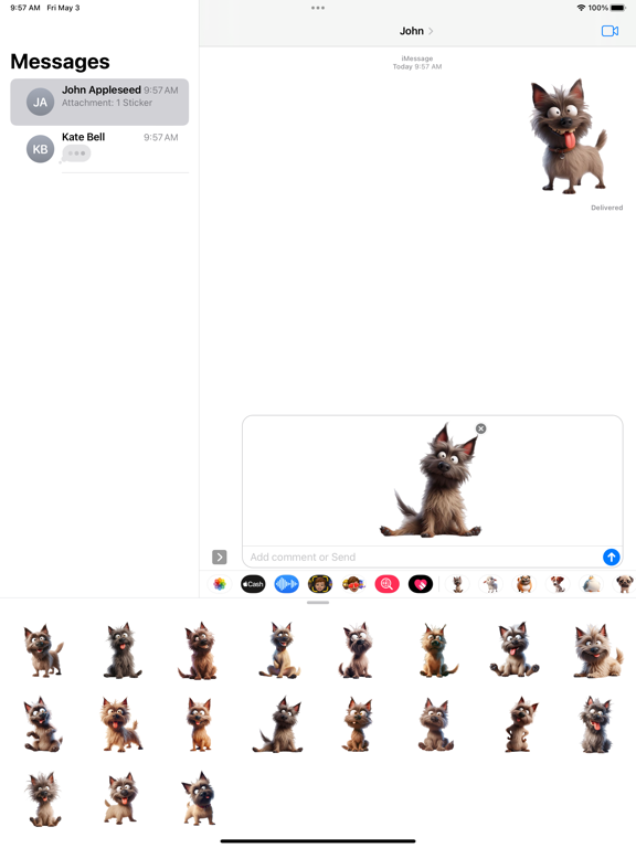 Screenshot #5 pour Crazy Cairn Terrier Stickers