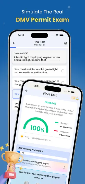 DMV Practice Test 2026: Permit: Screenshot 6 von 10