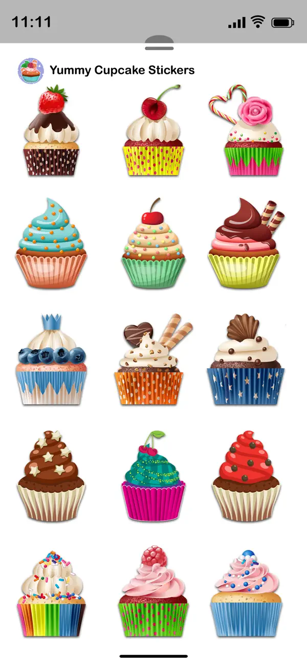 Screenshot #2 pour Yummy Cupcake Stickers