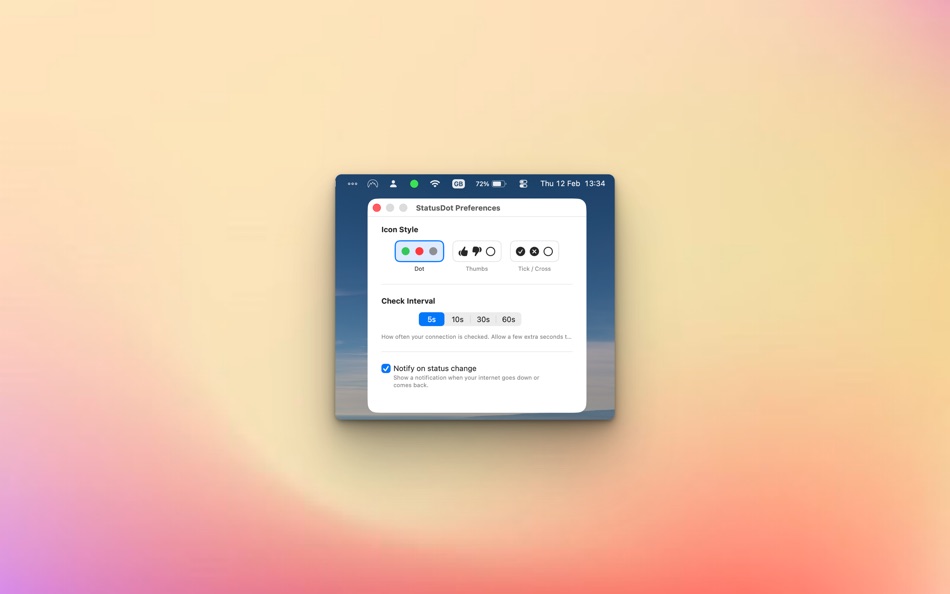 #1. StatusDot (macOS) Ved: Vitor Monteiro