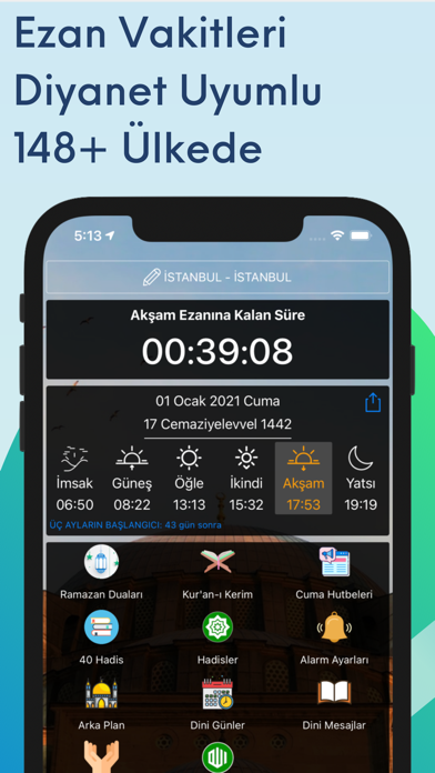 Screenshot #1 pour İmsakiye 2026 Ezan Vakti Namaz