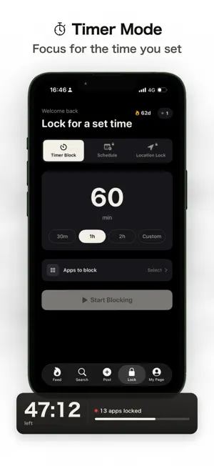 1% Lock - Screen Time Blocker screenshot 4