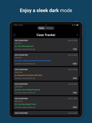 Case Tracker: USCIS Cases iPad screenshot