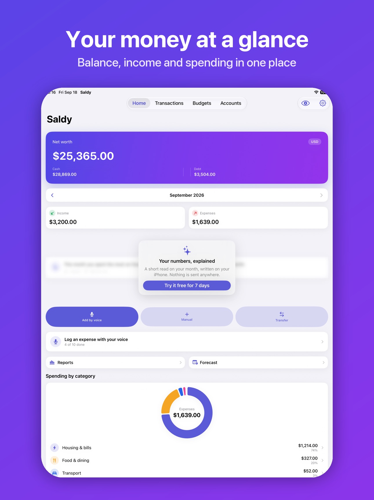 Screenshot 7 of Saldy: Budget & Expenses