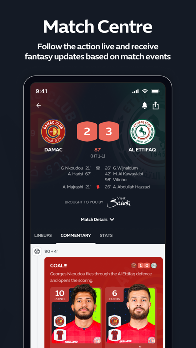 Saudi Pro League: Official App Screenshot