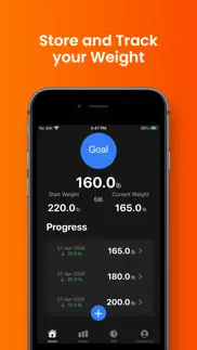 body weight loss tracker iphone screenshot 1