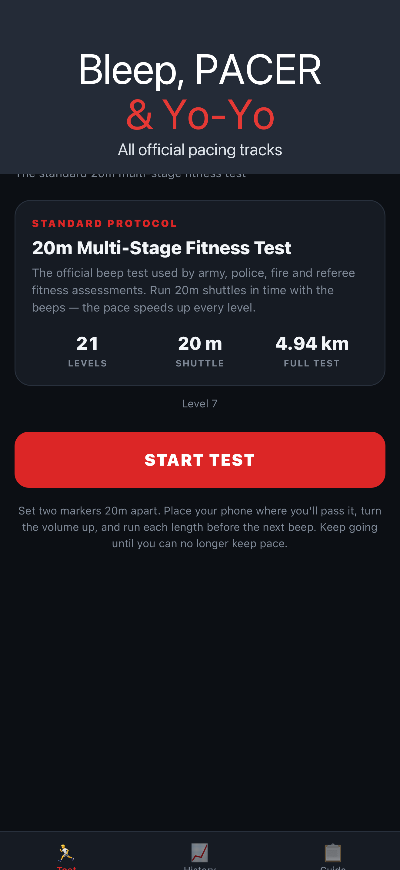Beep Test: Shuttle Run screenshot 2