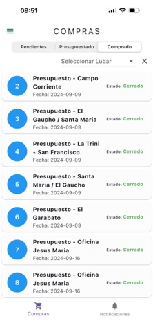 GrupoLMR: Compras screenshot