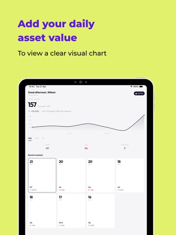 Asset Journal - TradeTracker iPad screenshot