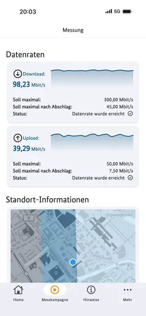 Nachweisverfahren Mobilfunk iPhone screenshot 6