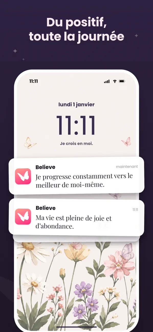 Screenshot #1 pour Believe Affirmations Positives