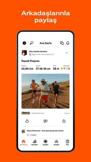 Strava: Koş, Sür, Yürü iPhone Ekran Görüntüsü 2