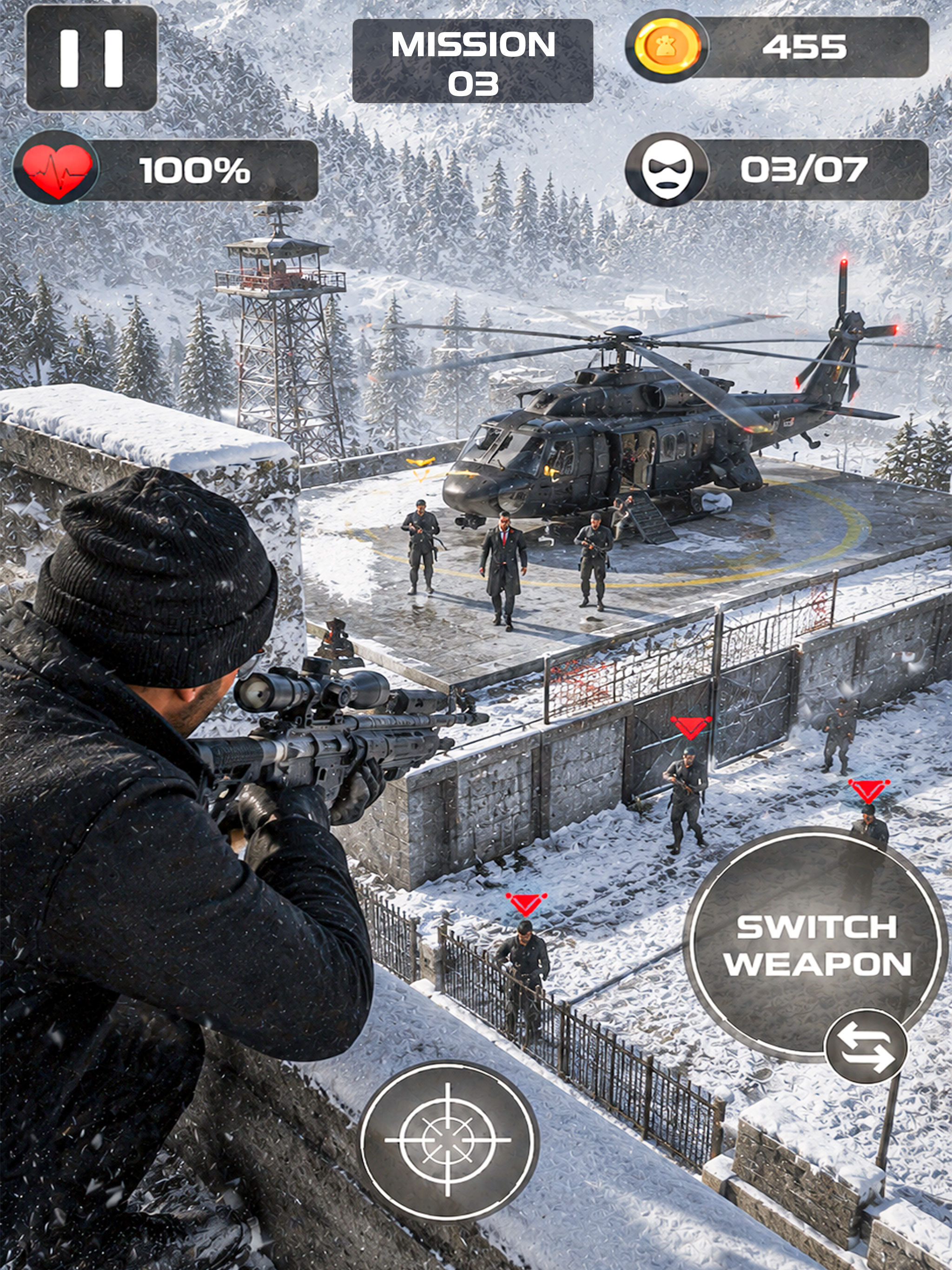 Whiteout Mission Shooting Game