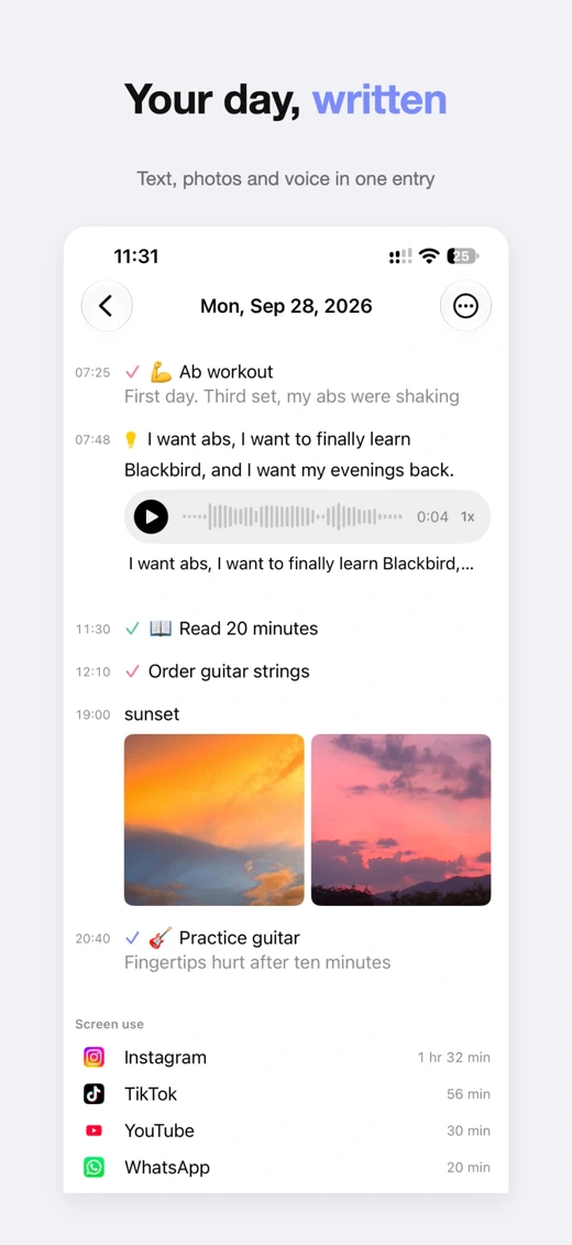 Xsi: Day Planner & Journal screenshot 4
