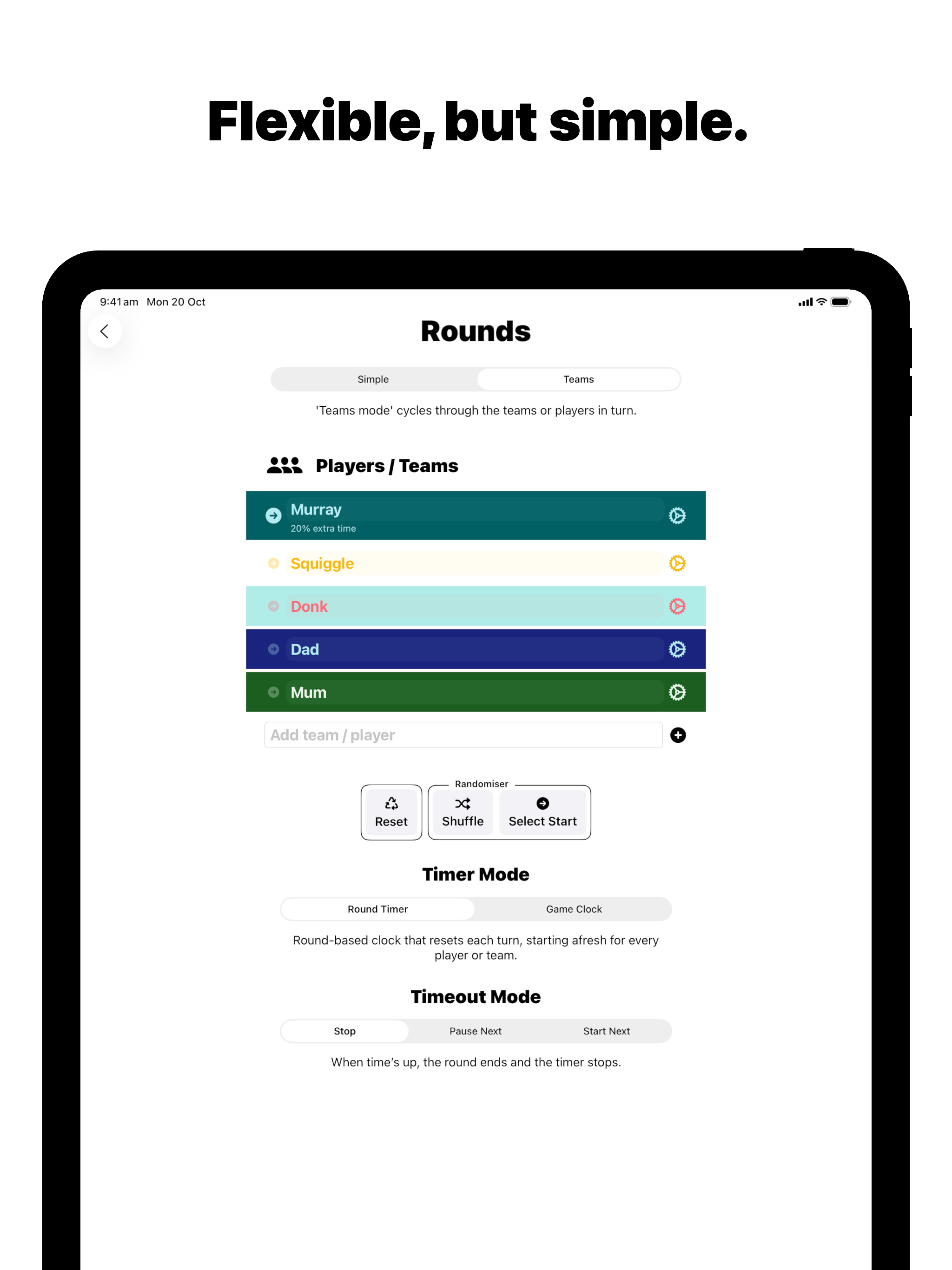 Games Night: Timer App