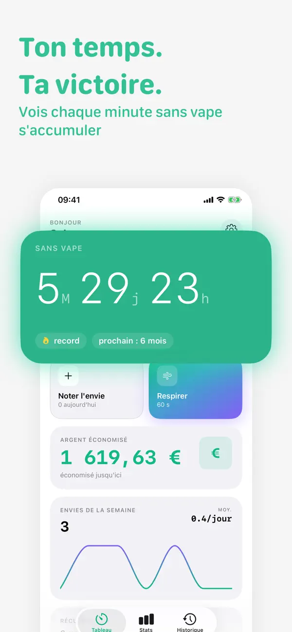 Screenshot #2 pour QuitVape : Arrêter de Vapoter