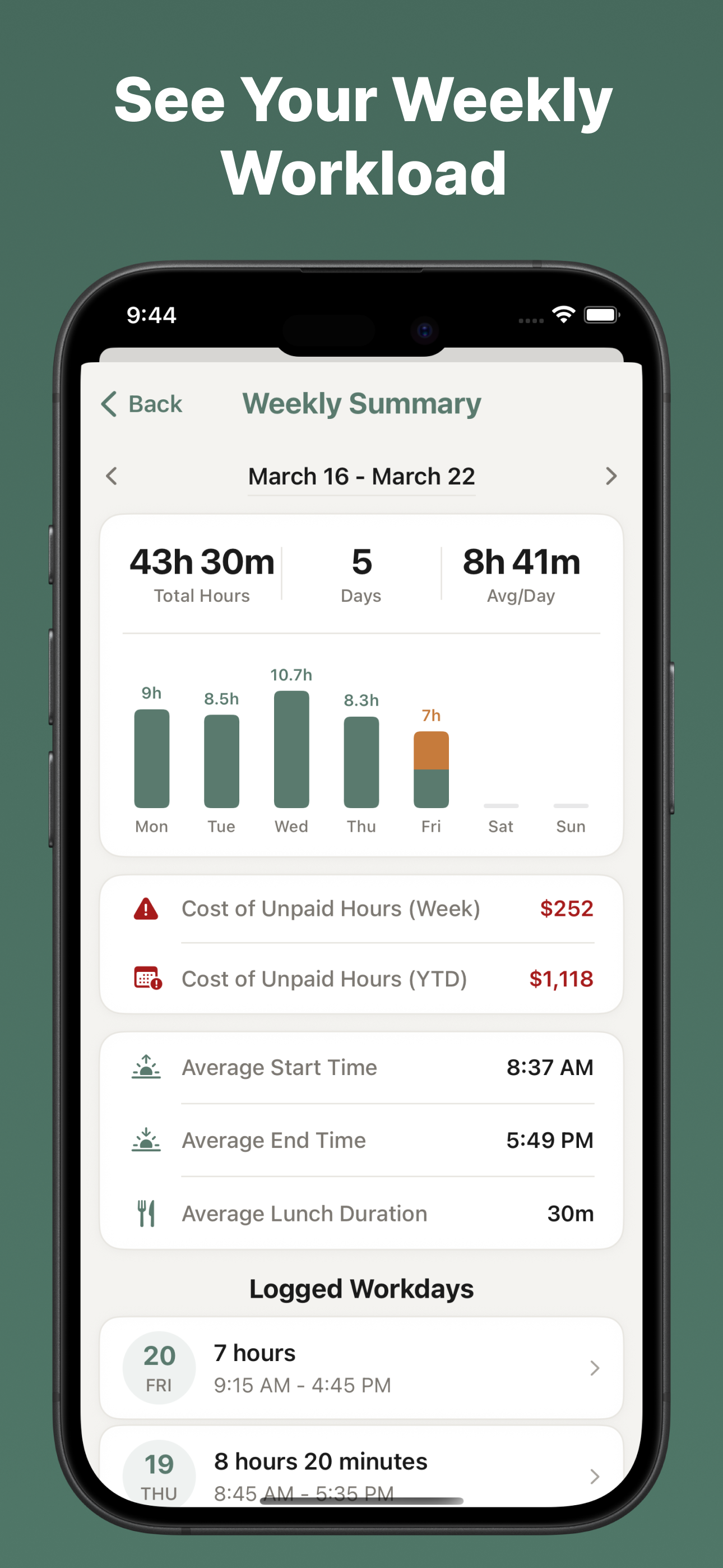 WorkWize: Unpaid OT Tracker