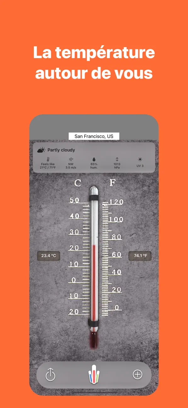 Screenshot #1 pour Thermomètre HD ⊎