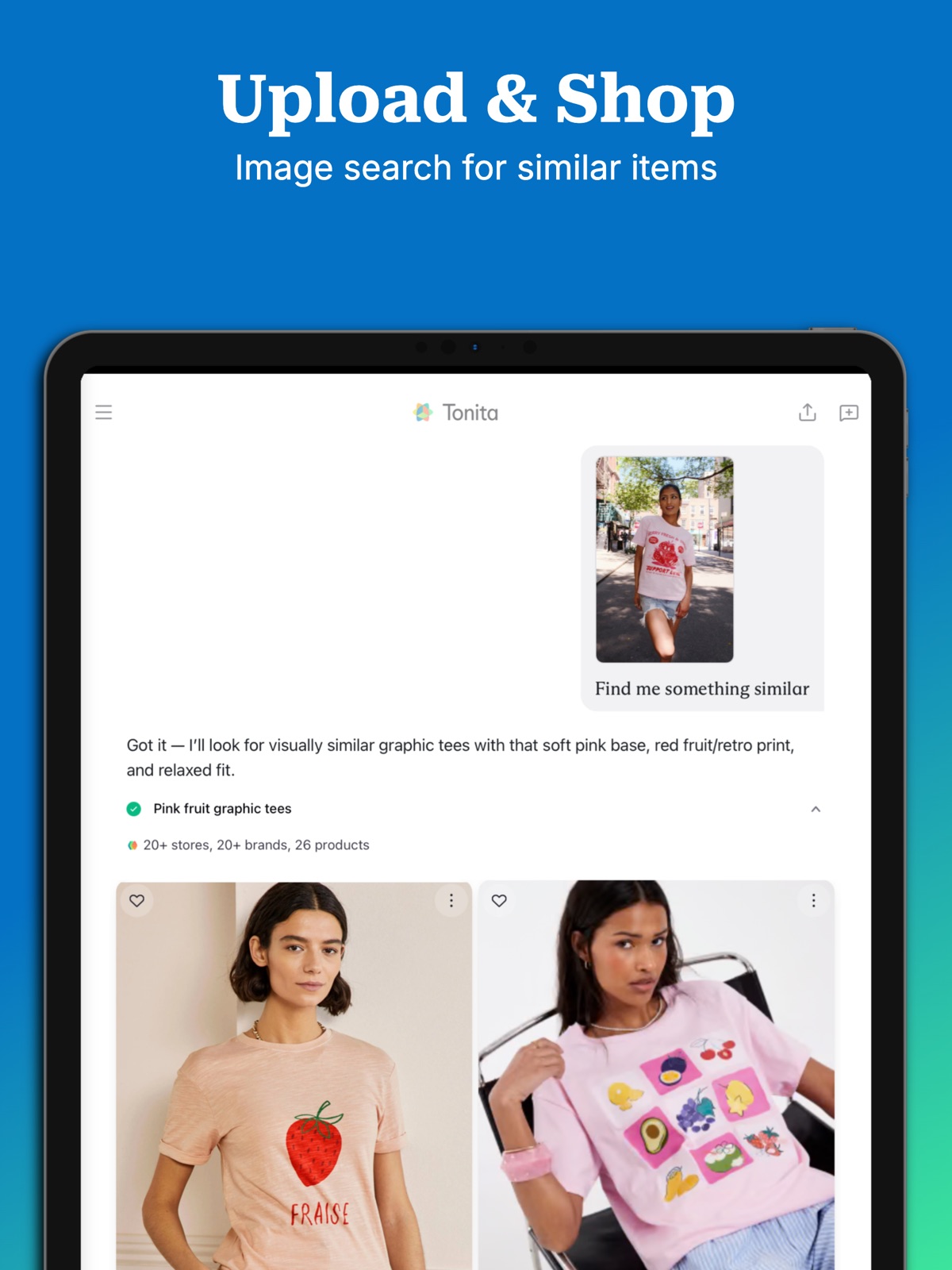 Tonita: AI Shopping Assistant ipad screenshot 2