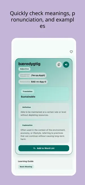 Danish Word Master Flashcards screenshot 1