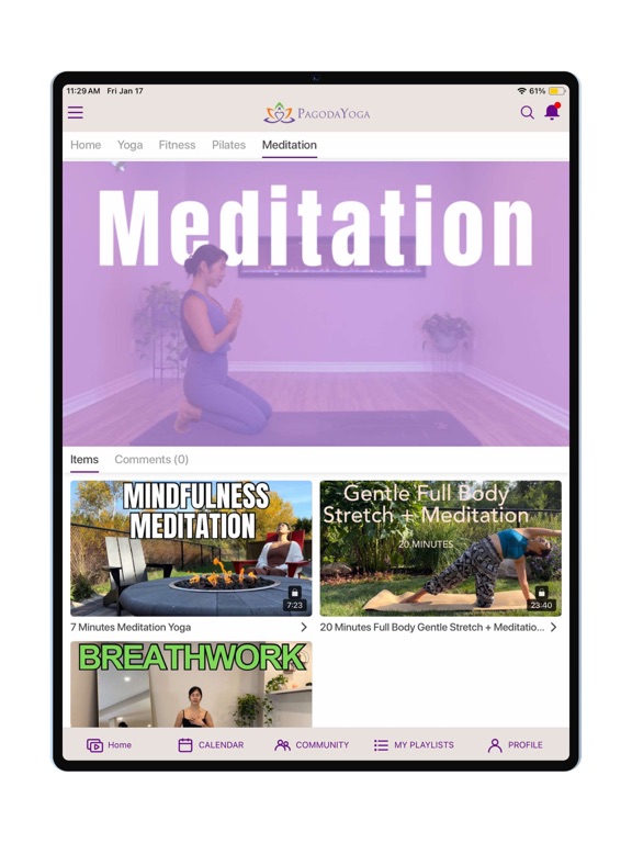 PagodaYoga iPad screenshot
