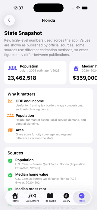 Florida Tax Guide Screenshot 4 of 10