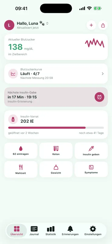 Diabetes Tracker für Haustiere screenshot 5 of 5