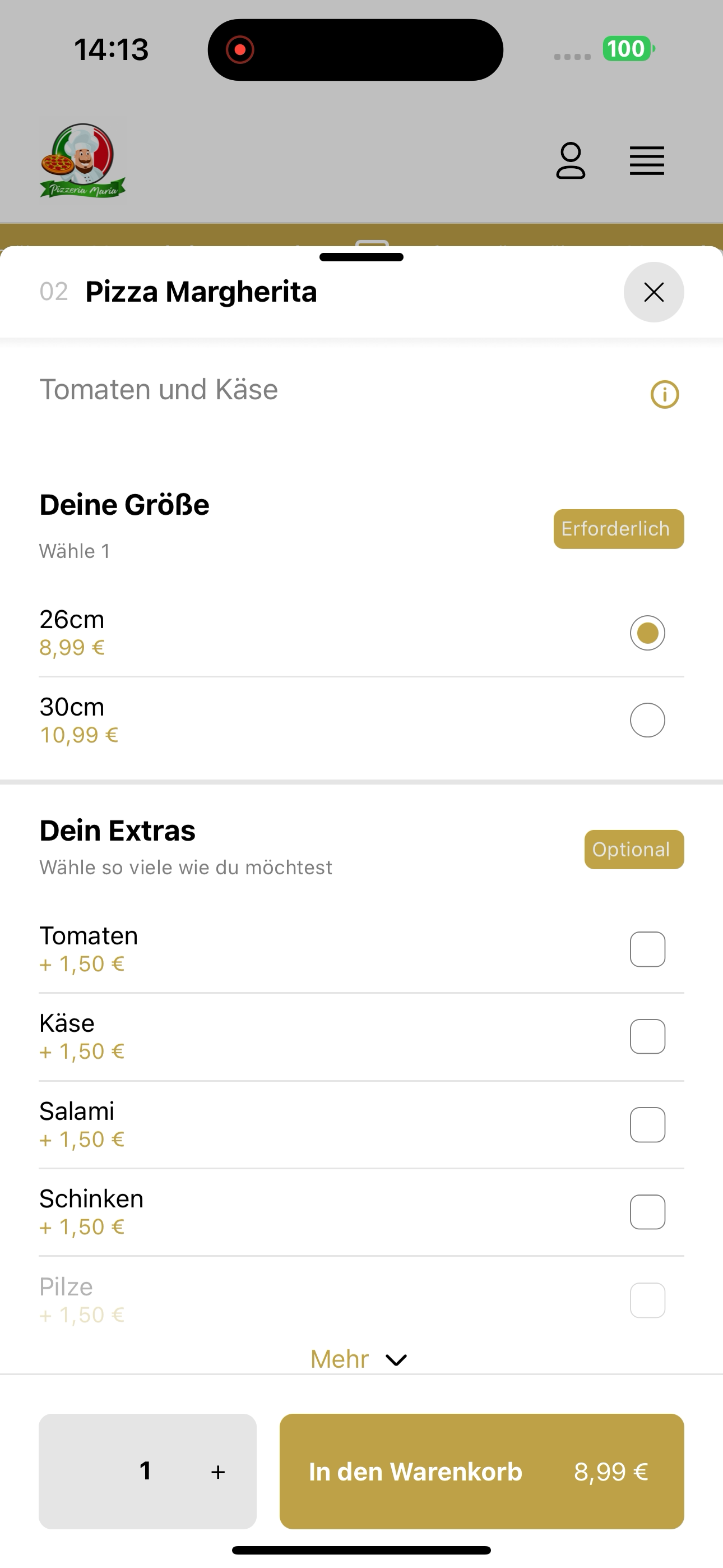 Pizzeria Maria Bistro screenshot 4