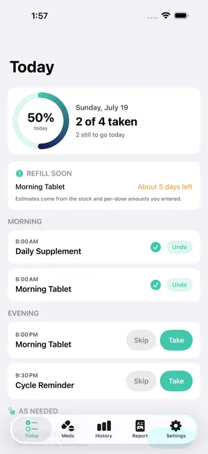 DoseDay: Med Reminders screenshot 1