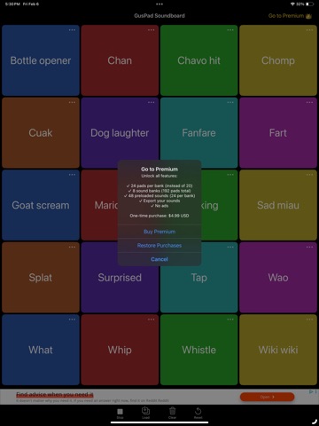 GusPad Soundboard iPad screenshot
