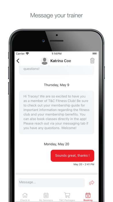 T&C Fitness Club Screenshot